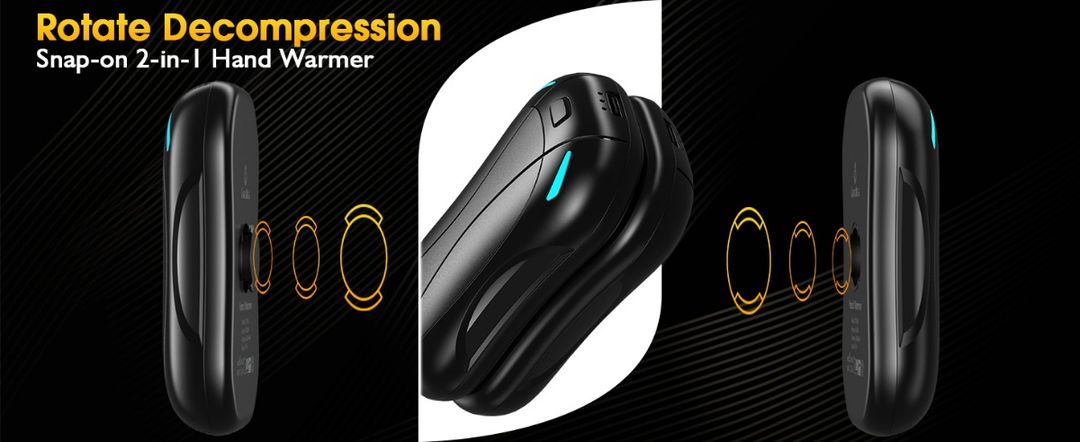 2 Pack Hand Warers Rechargeable 5200Ah Electric Portable Hand Warers