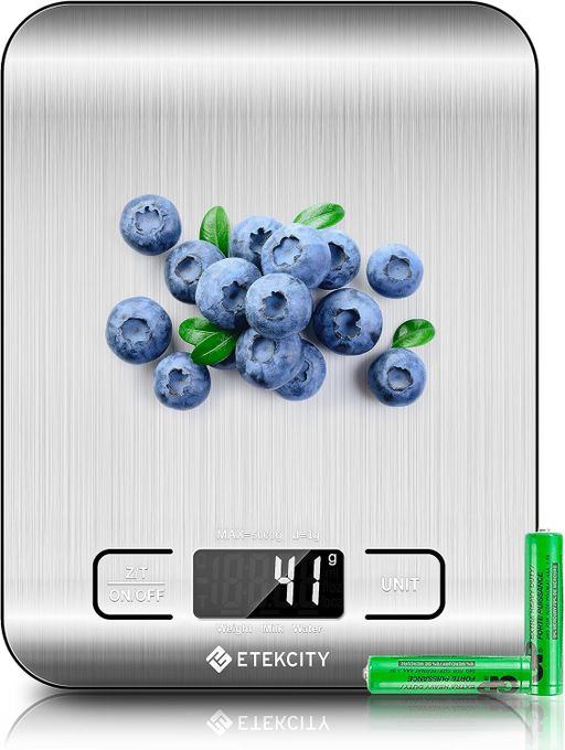 Etekcity Food Kitchen Scale, Digital Grams and Ounces, 11lb | Tare function, ideal for baking, weight loss, keto, meal prep, packages, liquids and jewelry, 304 Stainless Steel: Home & Kitchen